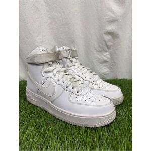 NIKE‎ AIR FORCE 1 HIGH (GS) "TRIPLE WHITE" SZ 6Y-WOMENS 7.5 653998-100]